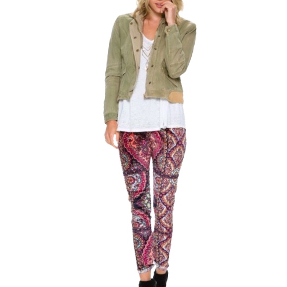 BILLABONG - Gypsy Den - Boho Print Plush Velvet Leggings - Picture 11 of 12